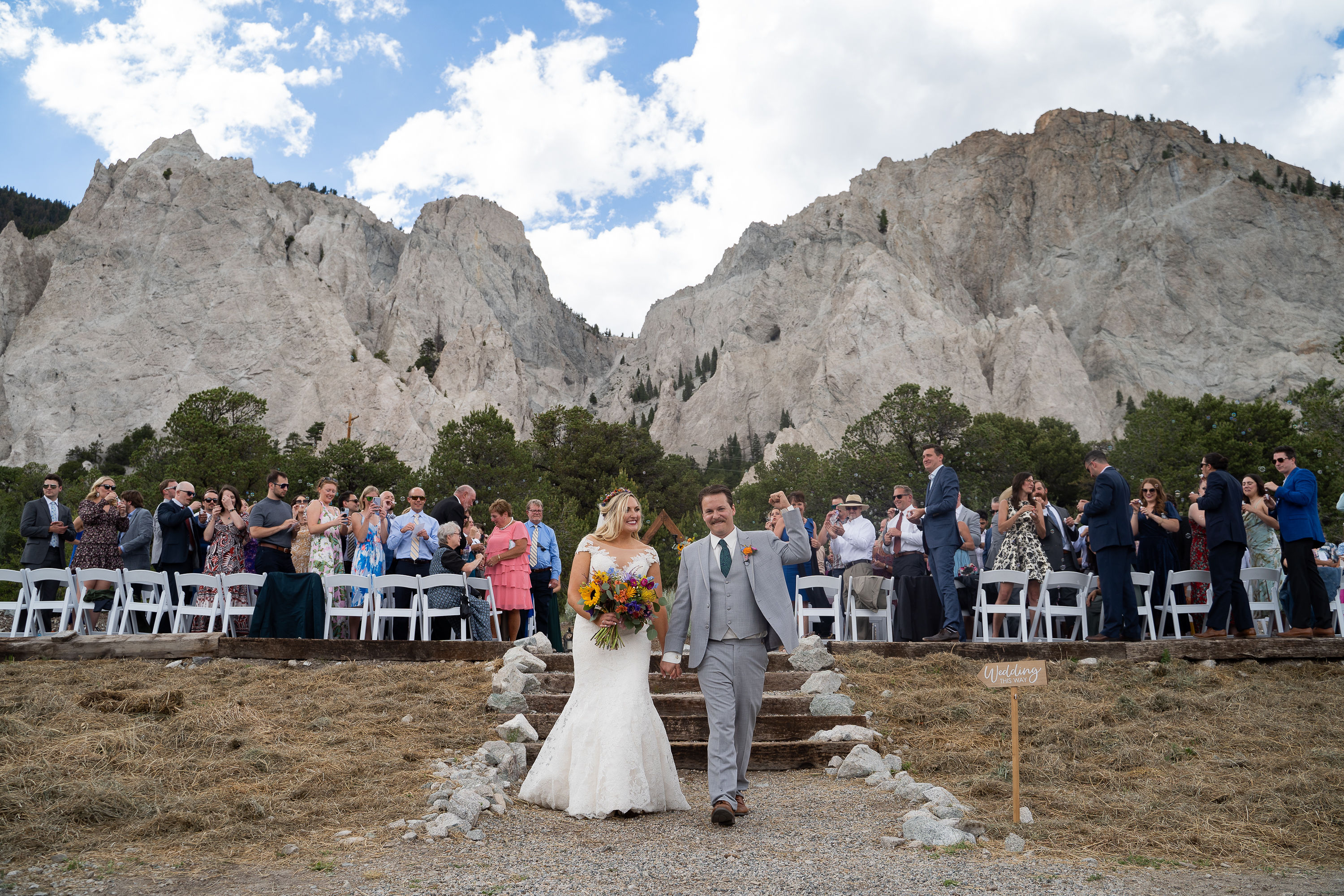 wedding ceremony at Deer Valley Hot Springs Ranch